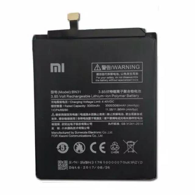 Baterai xiaomi redmi note 5a BN31 ORIGINAL