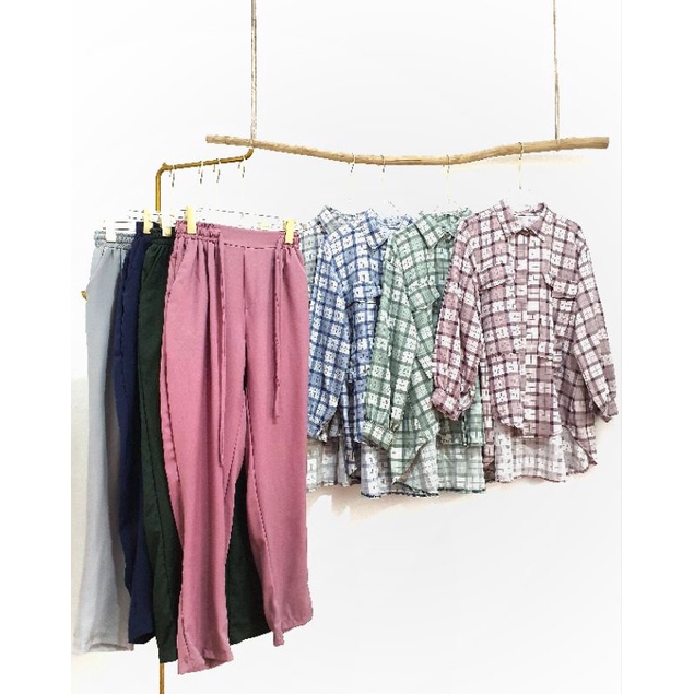 SHIRIN SHAKILA ONESET SETCEL SET CELAMA WANITA KEMEJA