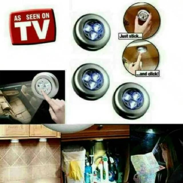 Lampu LED Stick Touch Tempel Sentuh 3 LED
