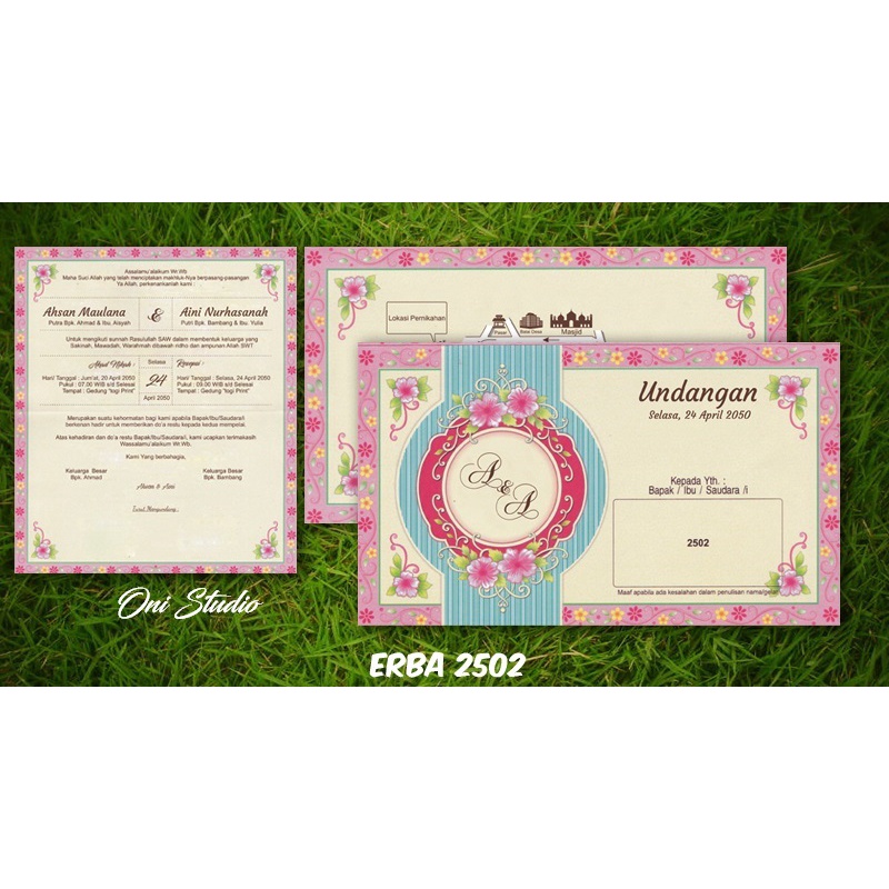 

Kartu Undangan Pernikahan/Khitanan ERBA 2502 + Cetak