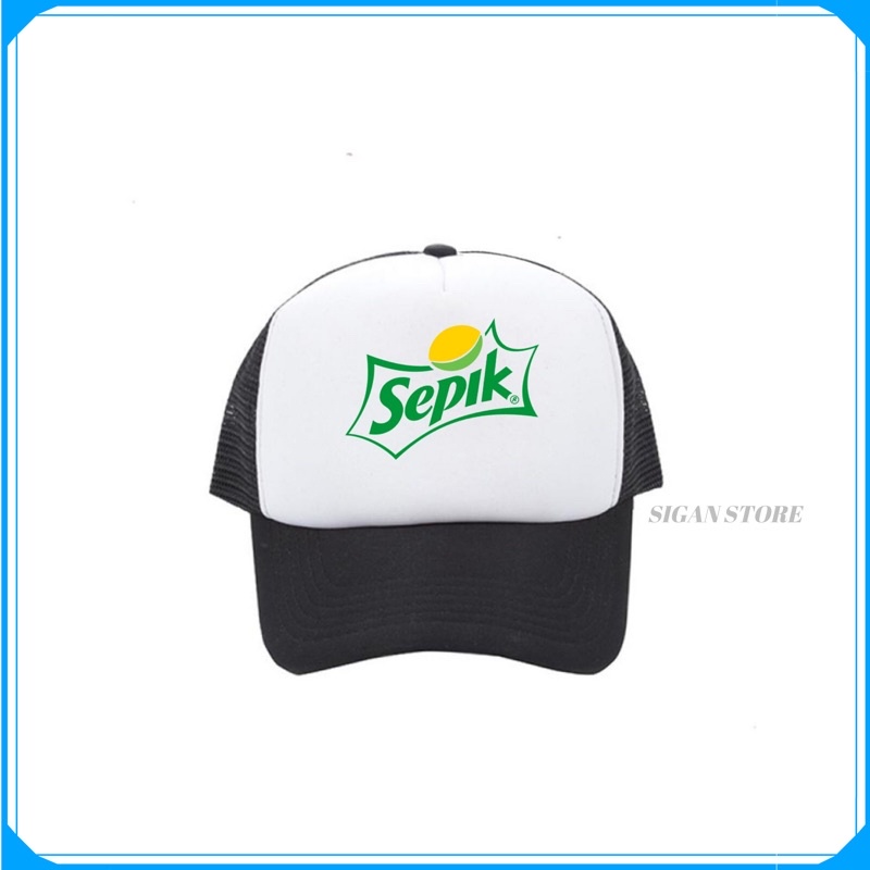 Topi Trucker Sepik - HITAM PUTIH