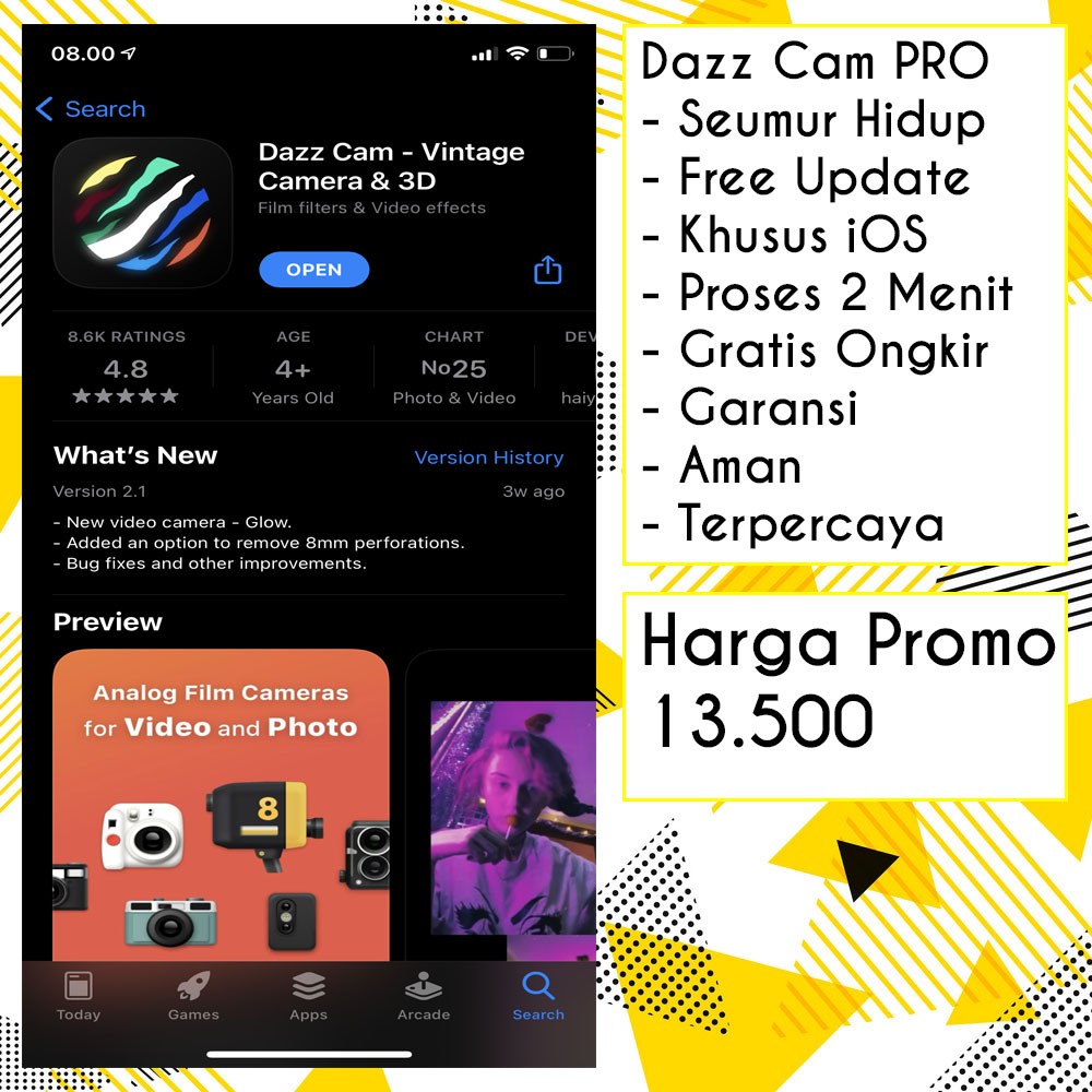 *PROMO* IOS/ANDROID Unfold+,Dazz Cam,VSCO X,Tezza,Mojo Pro,VLLO,StoryChic - Proses Cepat 2 Menit-5