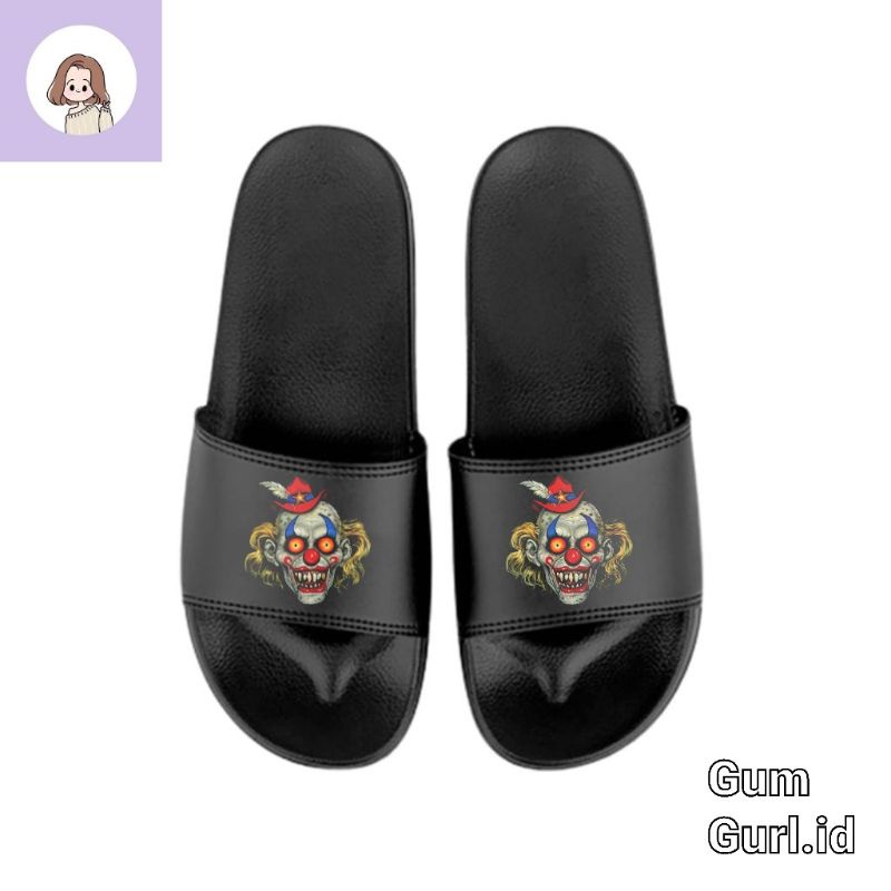 SANDAL SLIP ON | SENDAL | DISTRO | BADUT | SMILE | SLIP ON PRIA WANITA UNISEX | SANDAL SLIDE SLIPER 