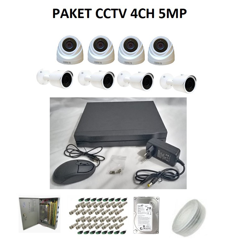 PAKET CCTV 4CH 5MP