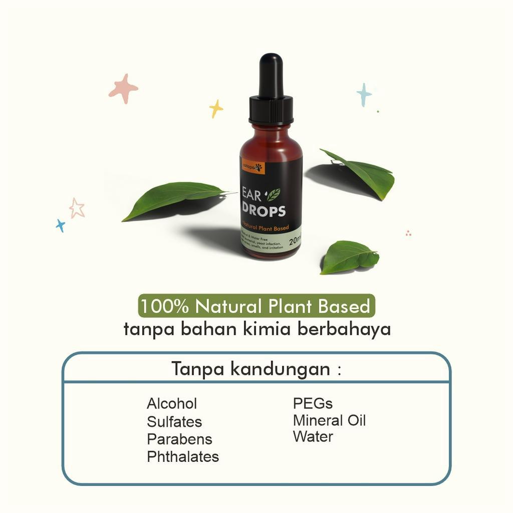 Catapaw Obat Tetes Telinga Kucing Anti Earmites Conge Gatal dan Infeksi / Obat Pembersih Kotoran Telinga Kucing Anjing
