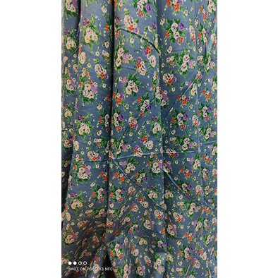 Kain Katun Soft Denim Jeans Spread Bunga F