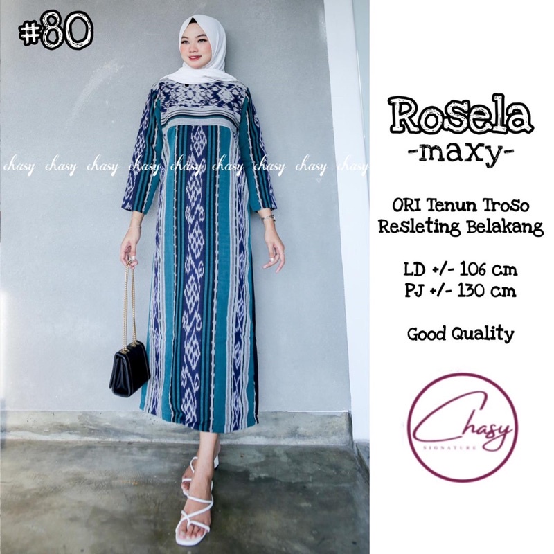 Maxi Dress Tenun Gamis Wanita Remaja Muslimah Terbaru LD 110 Dress Tenun Troso Original Motif Terbar
