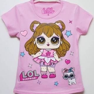  KAOS  ANAK  PEREMPUAN LOL  Cat Lol  Star Lol  Sisters 