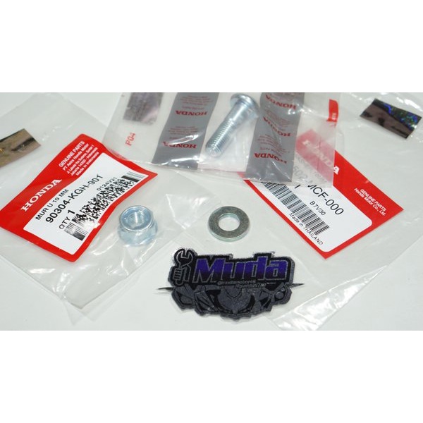 BAUT SET MUR RING NAP GIR CBR250RR 90128-MM9-000 BOLT SPROCKET PLENDES DUDUKAN GEAR FLANGE SUB REAR-1