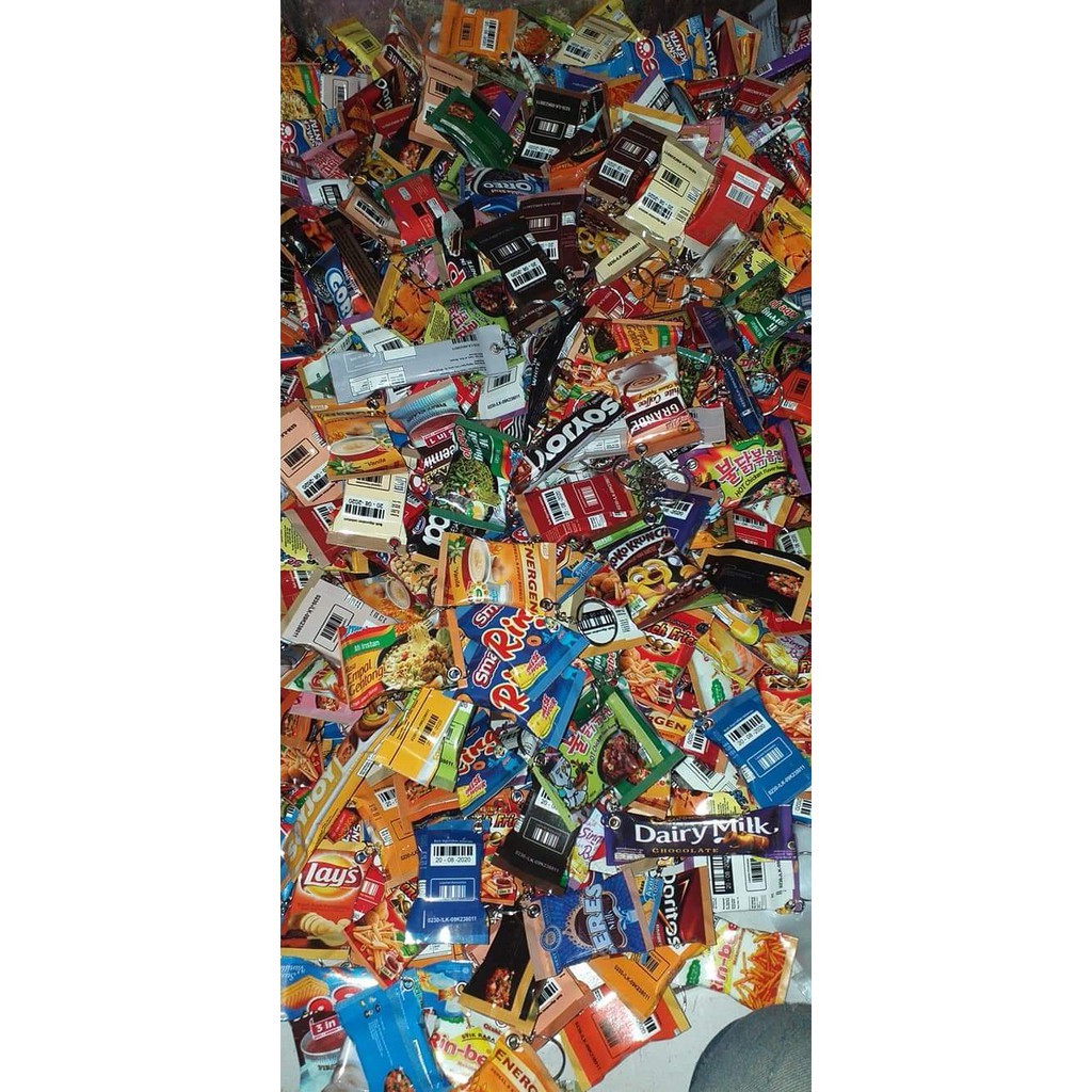 GANTUNGAN KUNCI SNACK MINIATUR MAKANAN UNIK  LUCU-3
