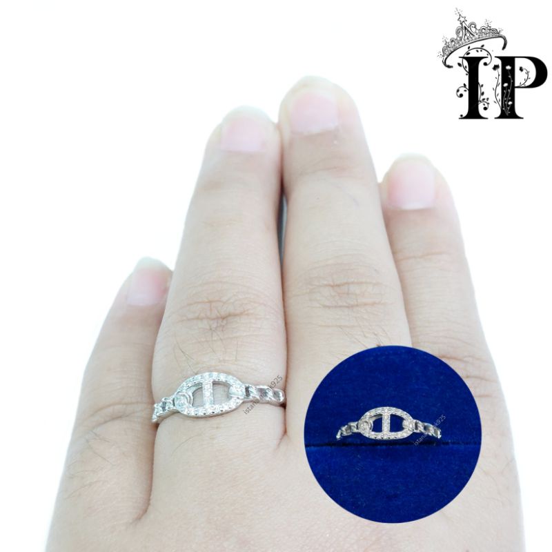 Jual Cincin Perak Asli Silver Wanita Lapis Emas Putih Model Mirip Emas Terbaru Perhiasan