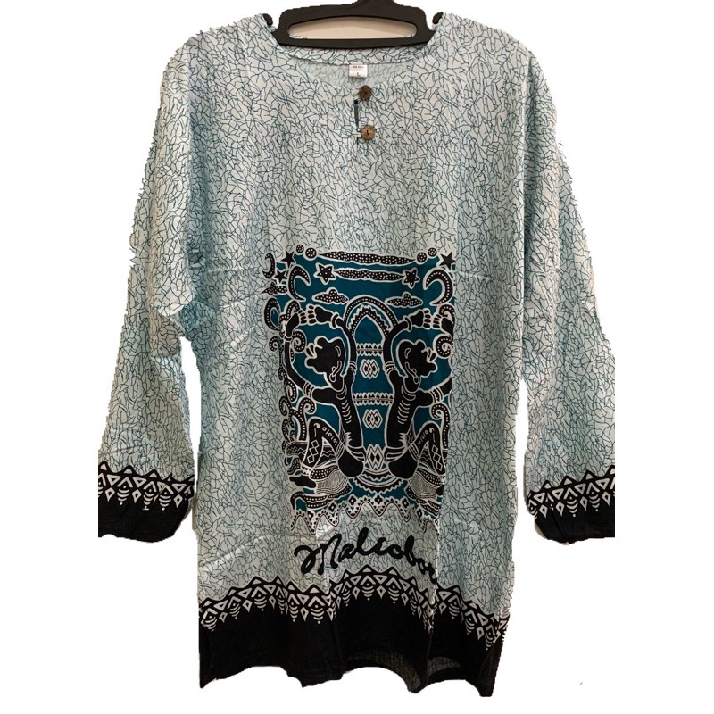 Kaos Dashiki Batik Lengan Panjang Motif Singkur Malioboro