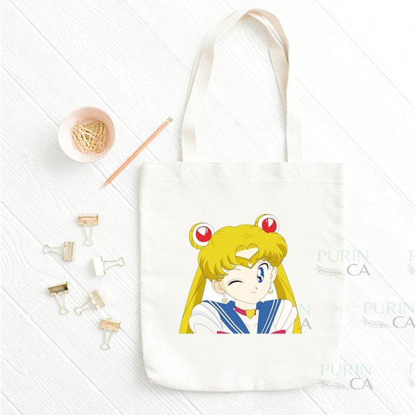 Tote bag Kanvas Custom Gambar Sailormoon