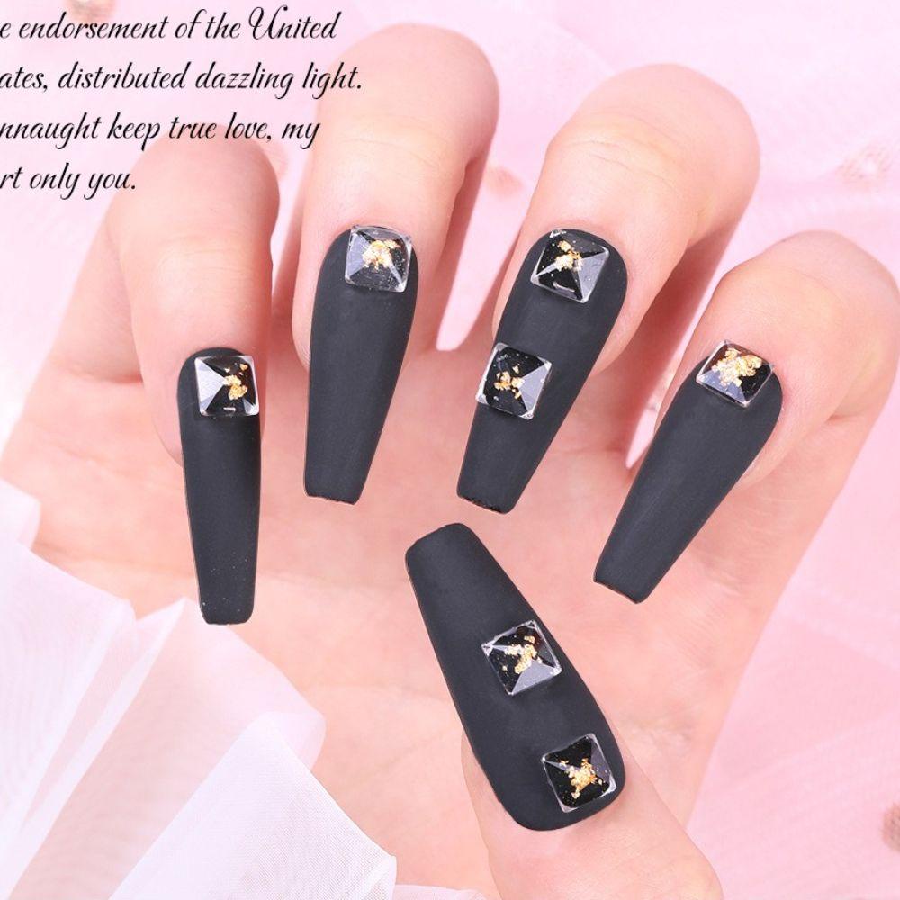 Mxbeauty Dekorasi Nail Art Mini Resin DIY Bahan Stereo Foil Emas Kuku Kecantikan Manicure Tools Hiasan Kuku