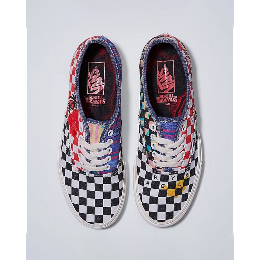 SEPATU VANS OFF THE WALL | AUTHENTIC STRANGER THINGS MULTI MARSMELLOW