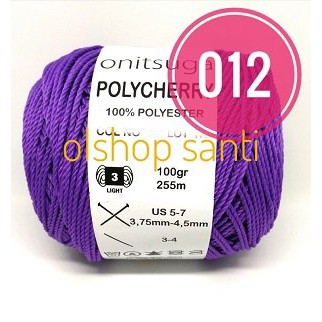Terbaik     Benang Rajut POLYCHERRY Onitsuga - warna UNGU 012