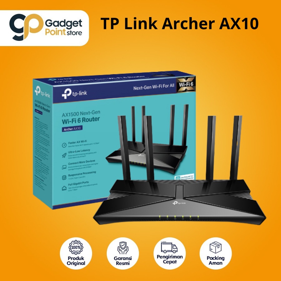 Router 5 Port Tp-Link | TP Link Archer AX10 AX1500 Wi-Fi 6 Router - Garansi 1 Tahun