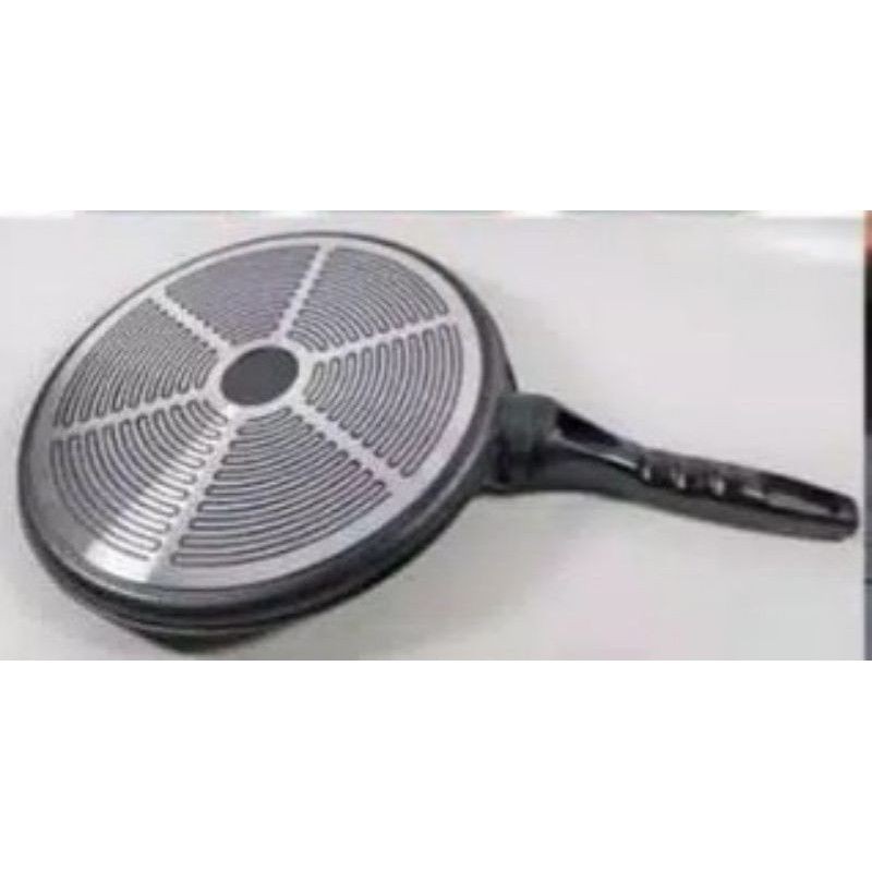 Panci , Teflon , Wajan , BBQ , CREPE PIZZA , Martabak , GRILL PAN MARBLE  , 30CM