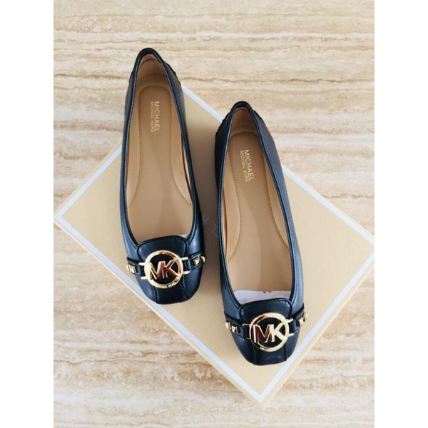 sepatu Michael Kors fulton black leather (sepatu mk fulton black leather)