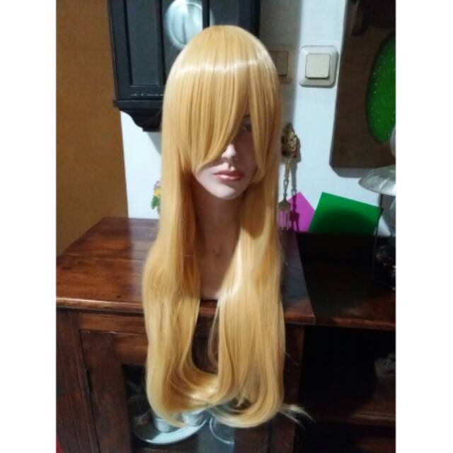 Wig Yellow base blonde soft 80cm / umaru wig (poni unstyled/poni styled)
