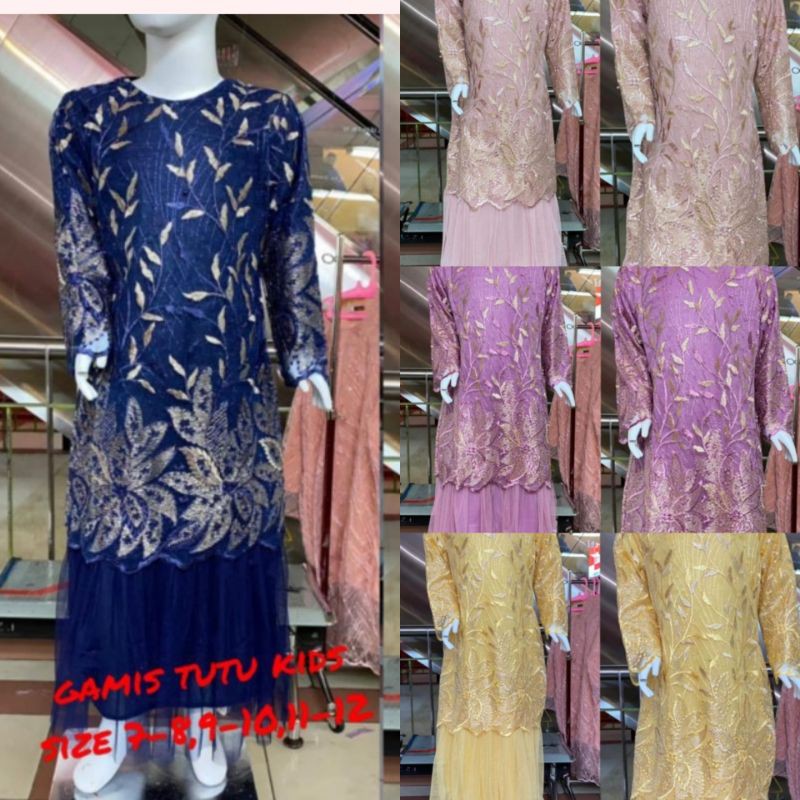 Realpict gamis tutu anak/kebaya anak/baju kurung anak