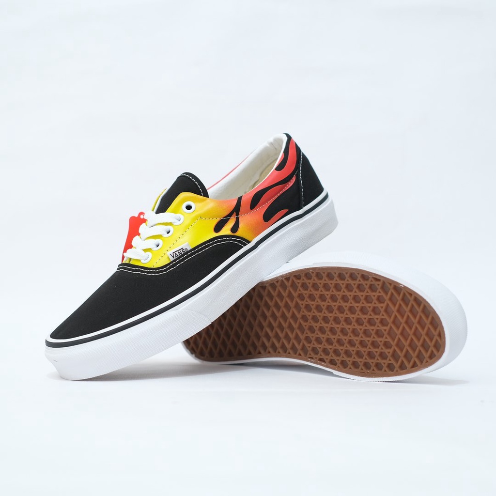 SALE DISKON! VANS ERA FLAME RED BLACK/WHITE CLASSIC 100% ORIGINAL BNIB