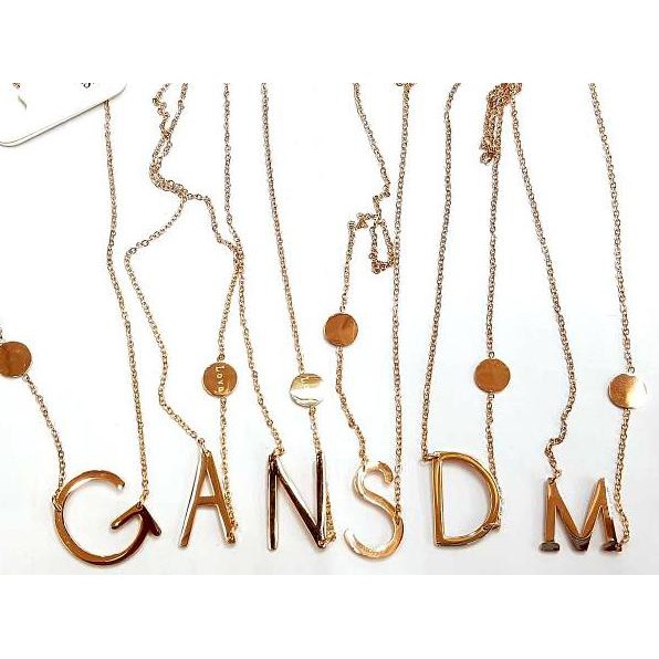 ✦cbg-605 Kalung Huruf UBS Carendelano Titanium Premium ..