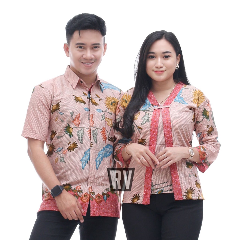 ( PROMO COD / BISA PISAH ) Maura Couple - Sania Ruffle Batik Couple - M L XL XXL