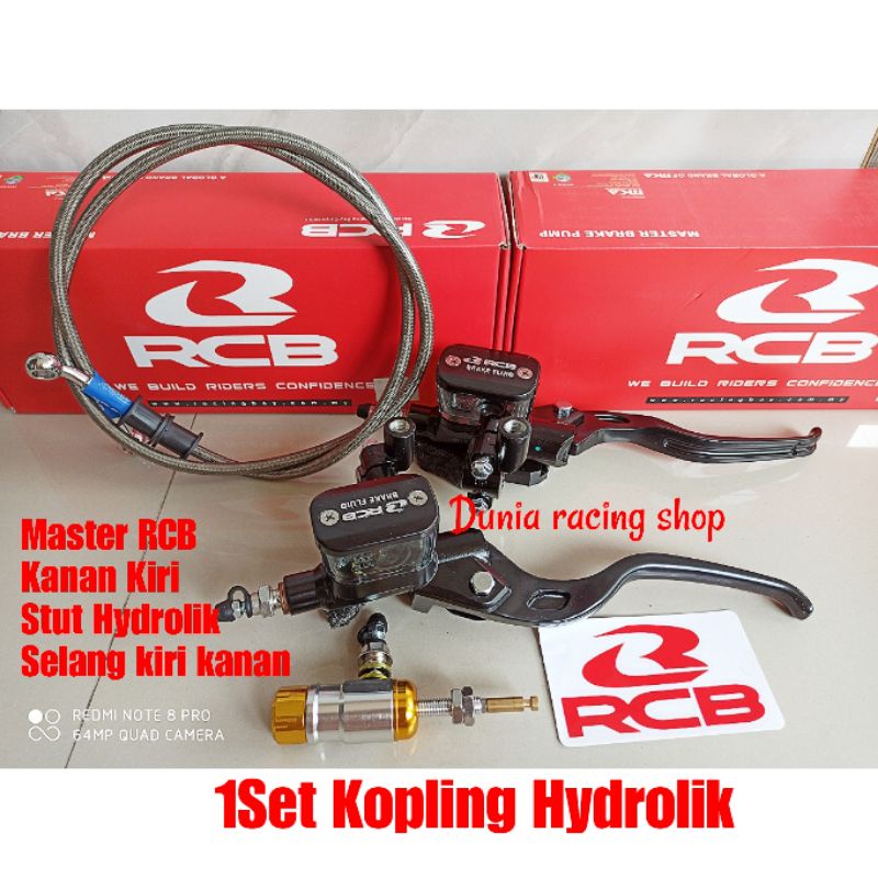 Paketan Kopling Hidrolik Hydrolik 1set Master RCB Stut Hidrolik selang kanan kiri