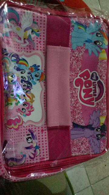 Tas Bekal Anak Karakter Kuda Little Pony Foil 1 Susun Lunch Bag Kantong Makan Tempat Bekal Makanan