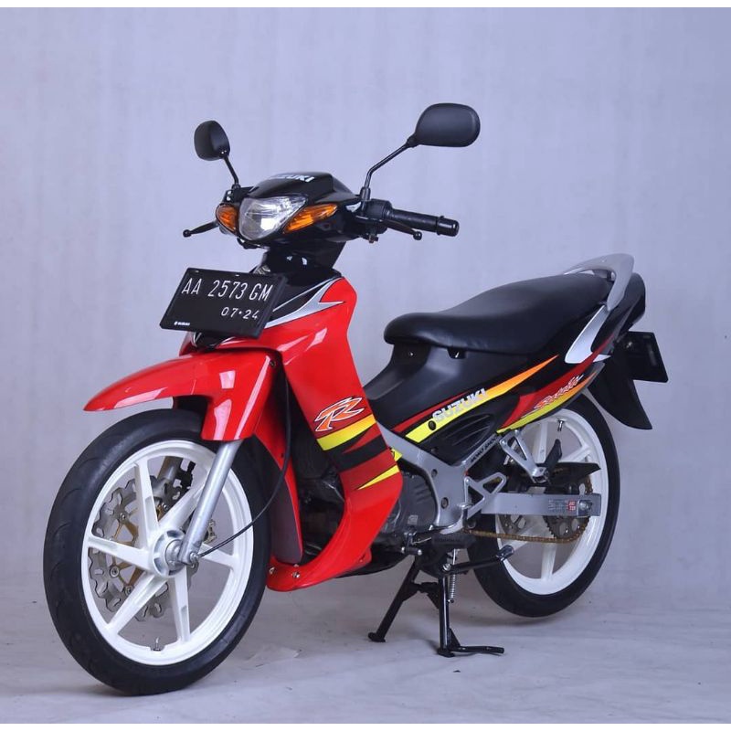 Striping Lis Sticker Standar Ori Suzuki Satria Malaysia Merah hitam Striping Satria Hiu 2004-2005 St