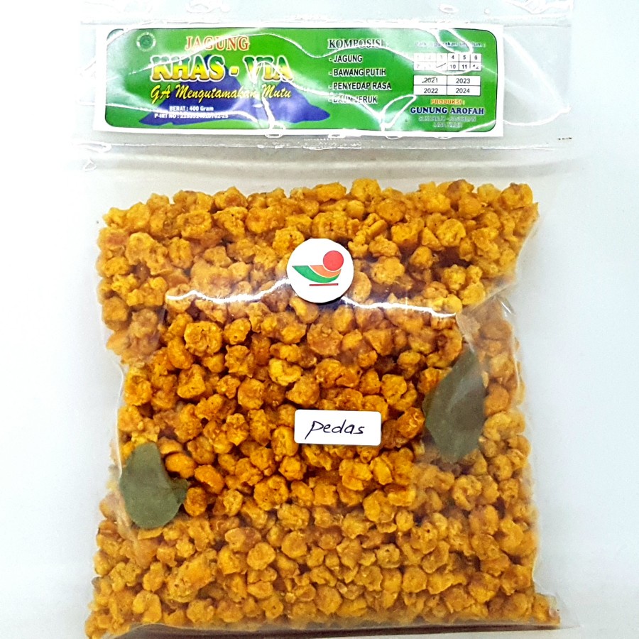 

VIA MARNING JAGUNG PEDAS MANIS 400gr | KERIPIK KRIPIK CAMILAN CEMILAN UTUH UNGKUL BULAT