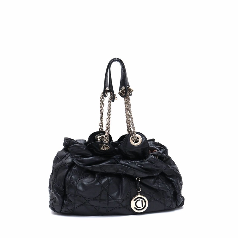 christian dior black shoulder bag