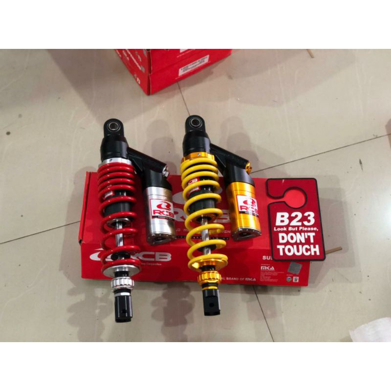 Shock rcb db5 matic single 330mm tabung segitiga double klik atas bawah vario beat scoopy fi esp