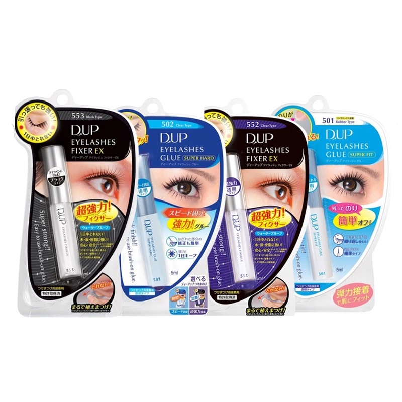 D.U.P Eyelash Glue(Black/Clear/Latex) - Lem Bulu Mata Palsu