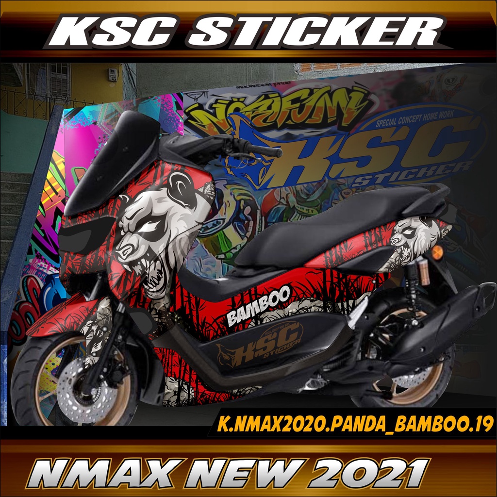 KSC - DECAL NMAX NEW 2020 2021 2022 2023 2024 PANDA[K-19] Dekal Stiker FullBody Nmax NEW 2021 Panda 