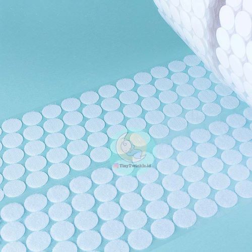 

Velcro Putih Bulat 10mm / 15mm Double Sided Tape Sticker/ Perekat/ Sticker/ Prepet/ Prepetan