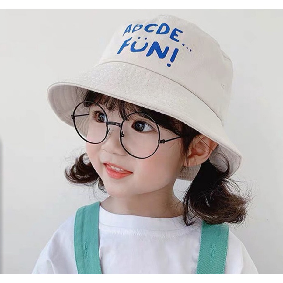 PROMO!!! topi bucket anak perempuan laki laki, topi bucket abcd fun lucu, topi bucket terbaru realpict