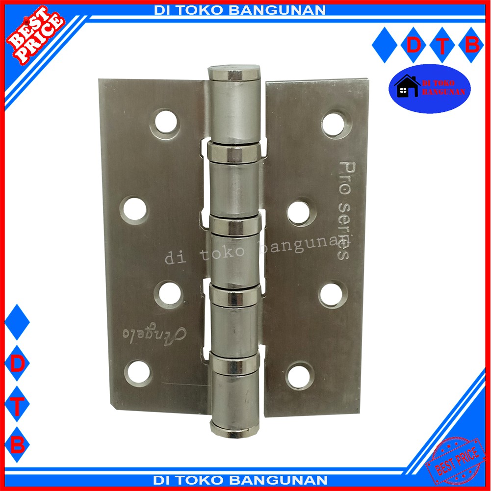 Engsel Pintu Jendela Tebal 4 Inch Stainless Steel Angelo