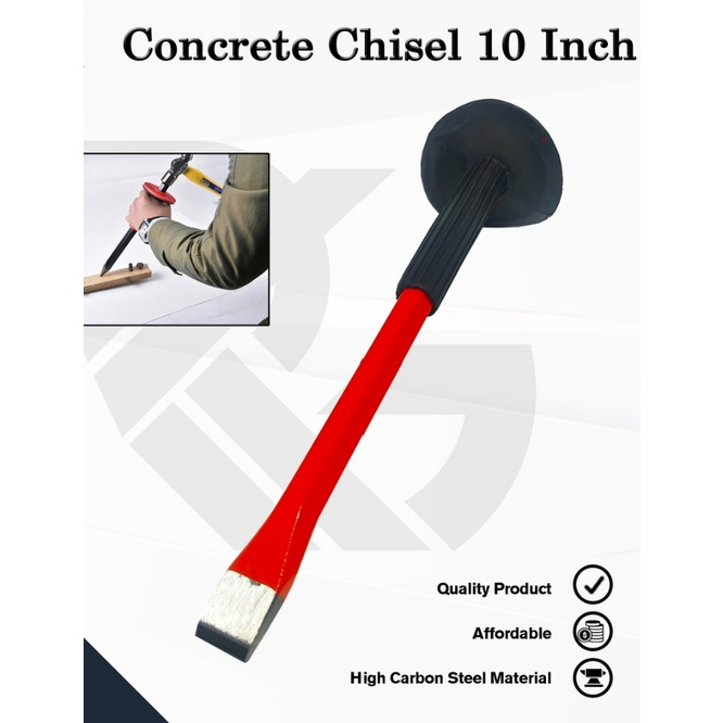 Pahat Beton 10" Betel topi 10 Inch Perkakas tukang bangunan Tools