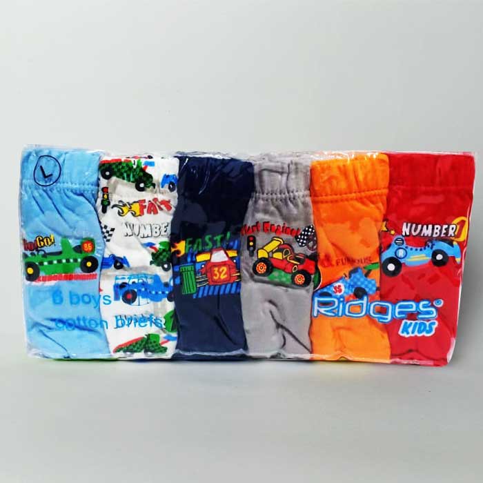 CELANA DALAM RIDGES ANAK COWO /  RIDGES KIDS PANTIES / BOYS UNDERWARE &quot;NUMBER ONE&quot; R-140 ISI 6 PCS