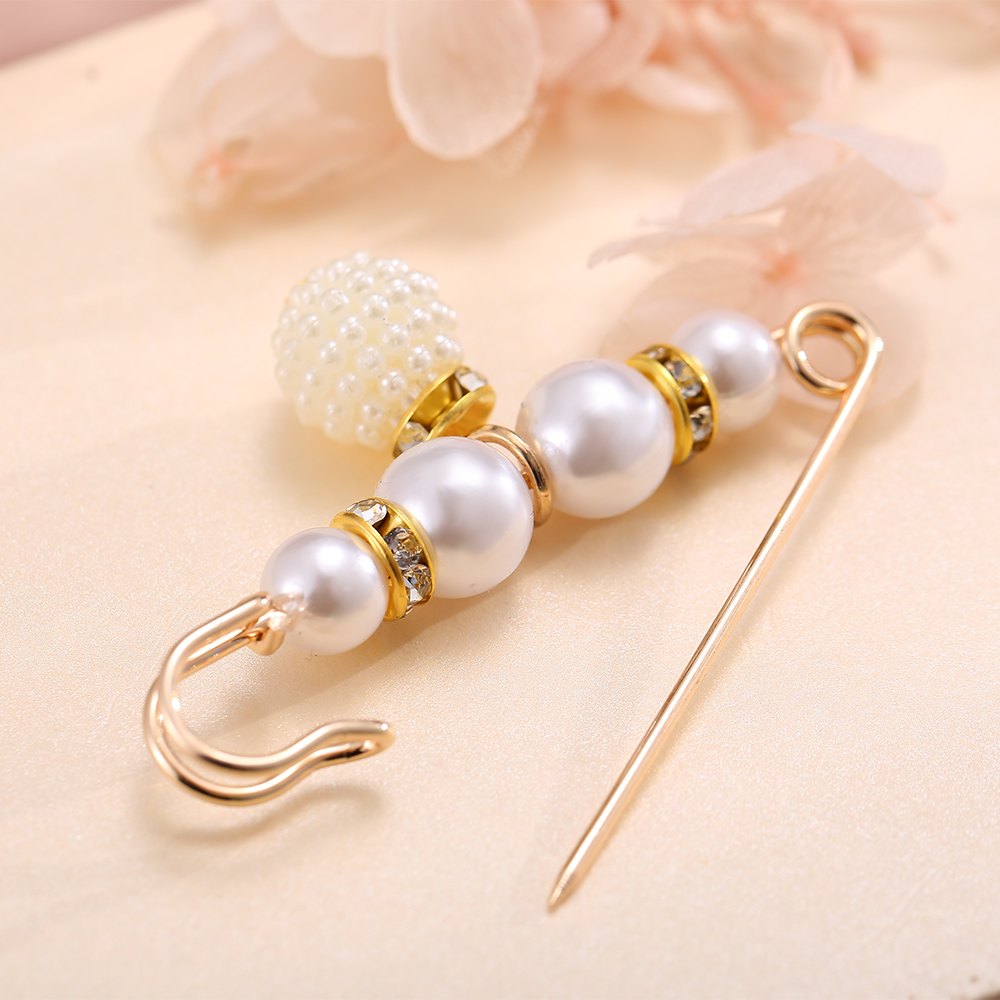 YEEZII Bros Pin Desain Buah / Hewan / Bunga / Pita Hias Mutiara Aksesoris Dress Wanita