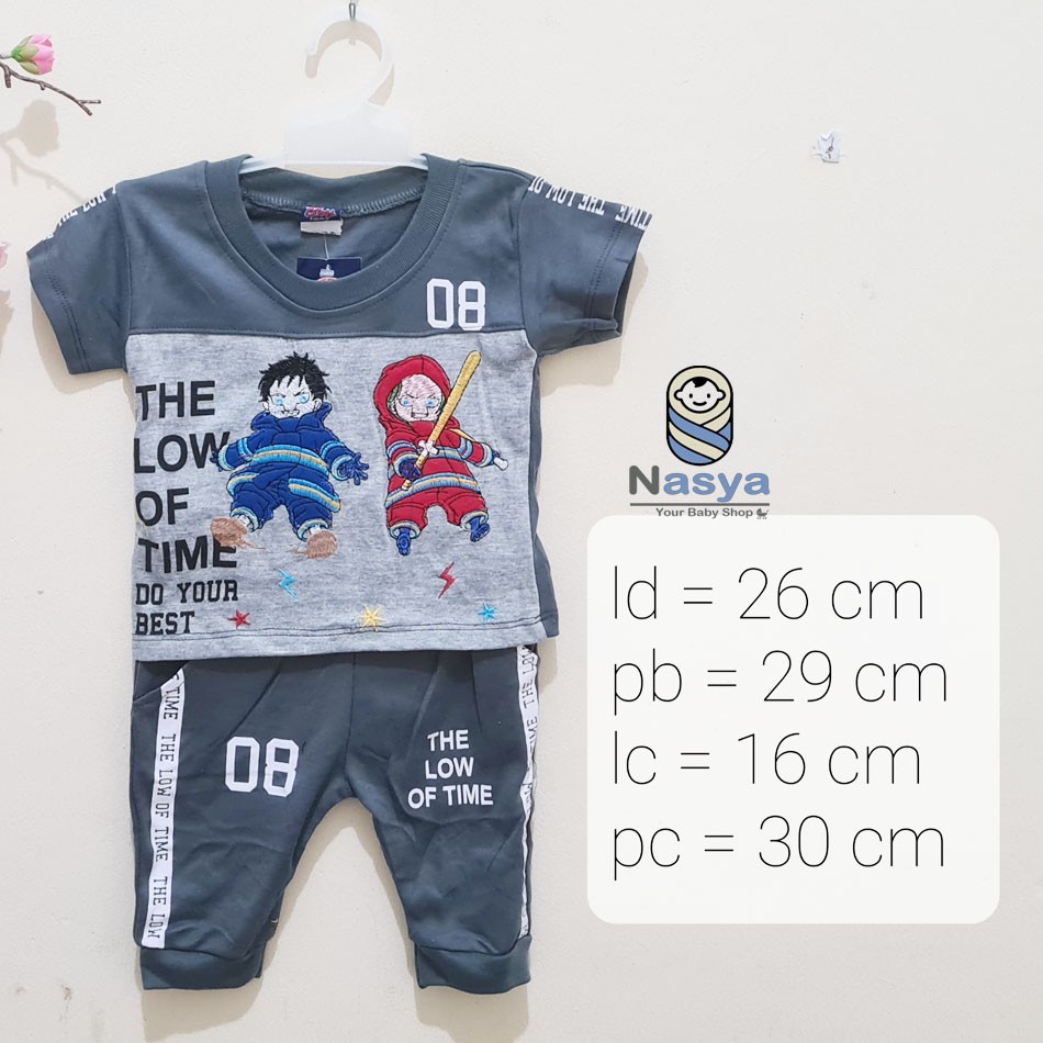 [SL-002] Setelan Baju Anak / celana jogger motif / baju anak KEREN (0-3 bulan)