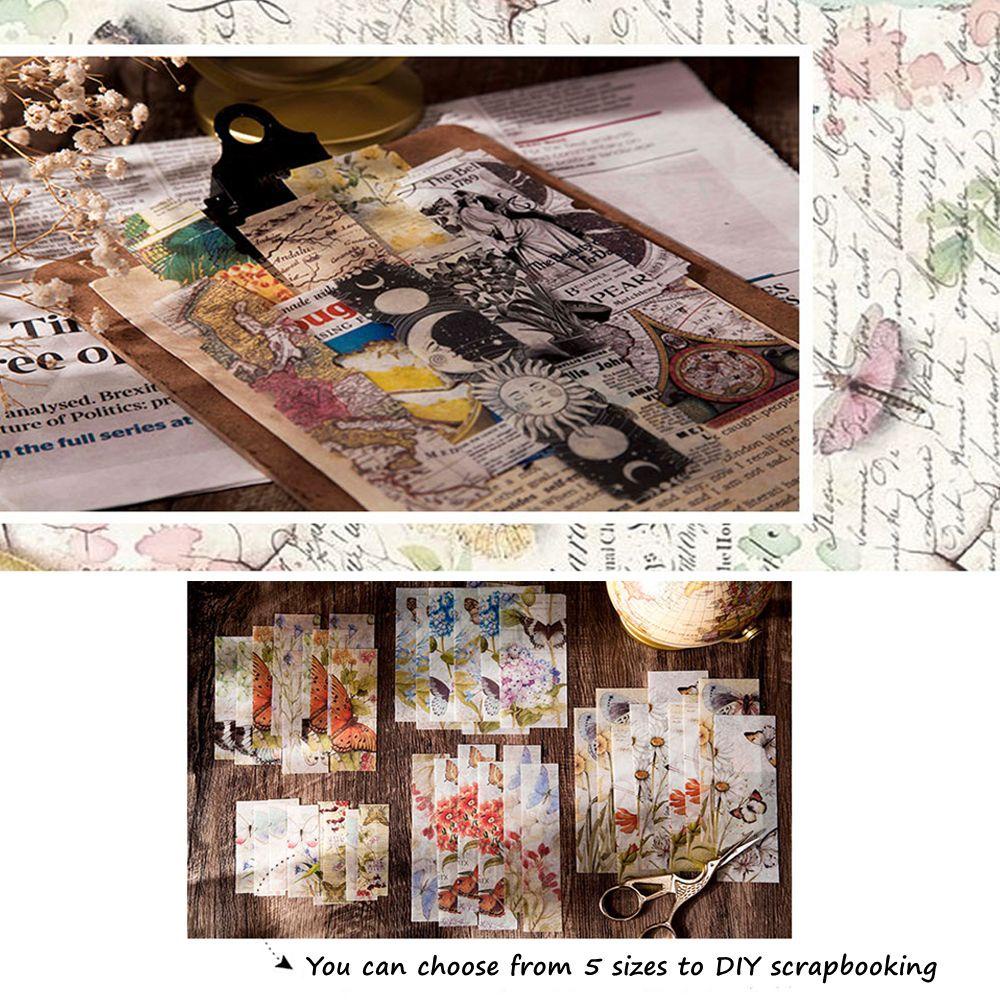 R-flower 45pcs Stiker Diary Perekat Vintage Collage Art