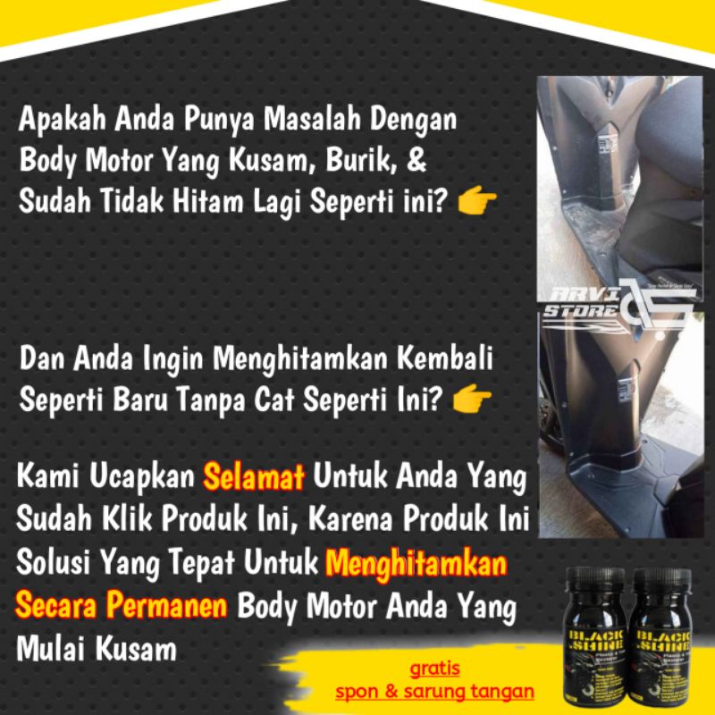 Penghitam Body Kendaraan Permanen Premium Paling Ampuh Untuk Motor Dan Mobil Yang Kusam Pudar Cocok Untuk Trim Restorer Dasboard Spakbor grill Spion Talang Wipper Fender Nemper Bagian Interior Atau Exterior Spion Gratis Ongkir COD