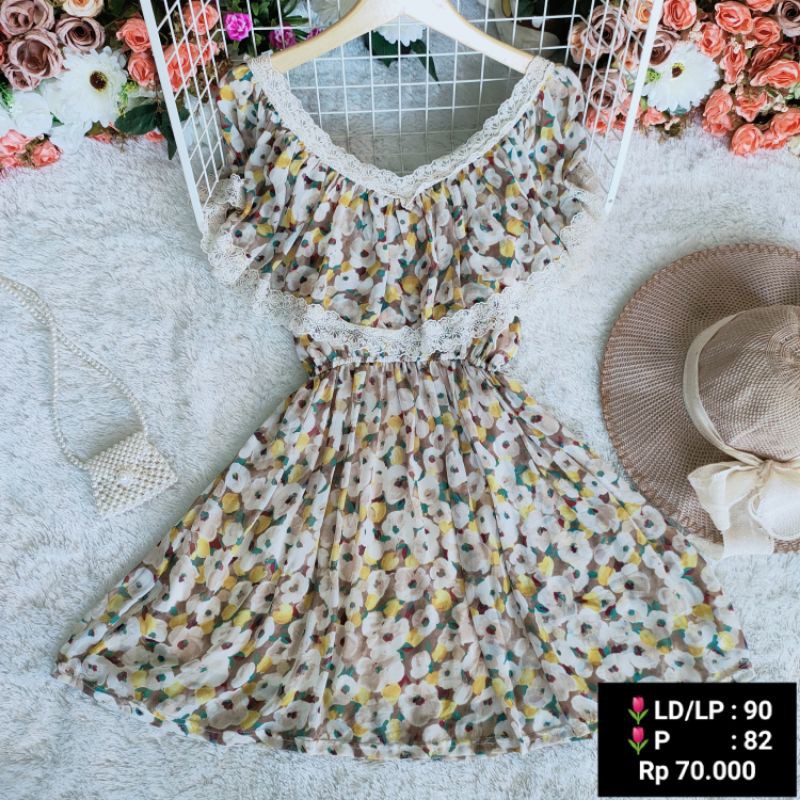 Preloved minidress Sabrina bunga