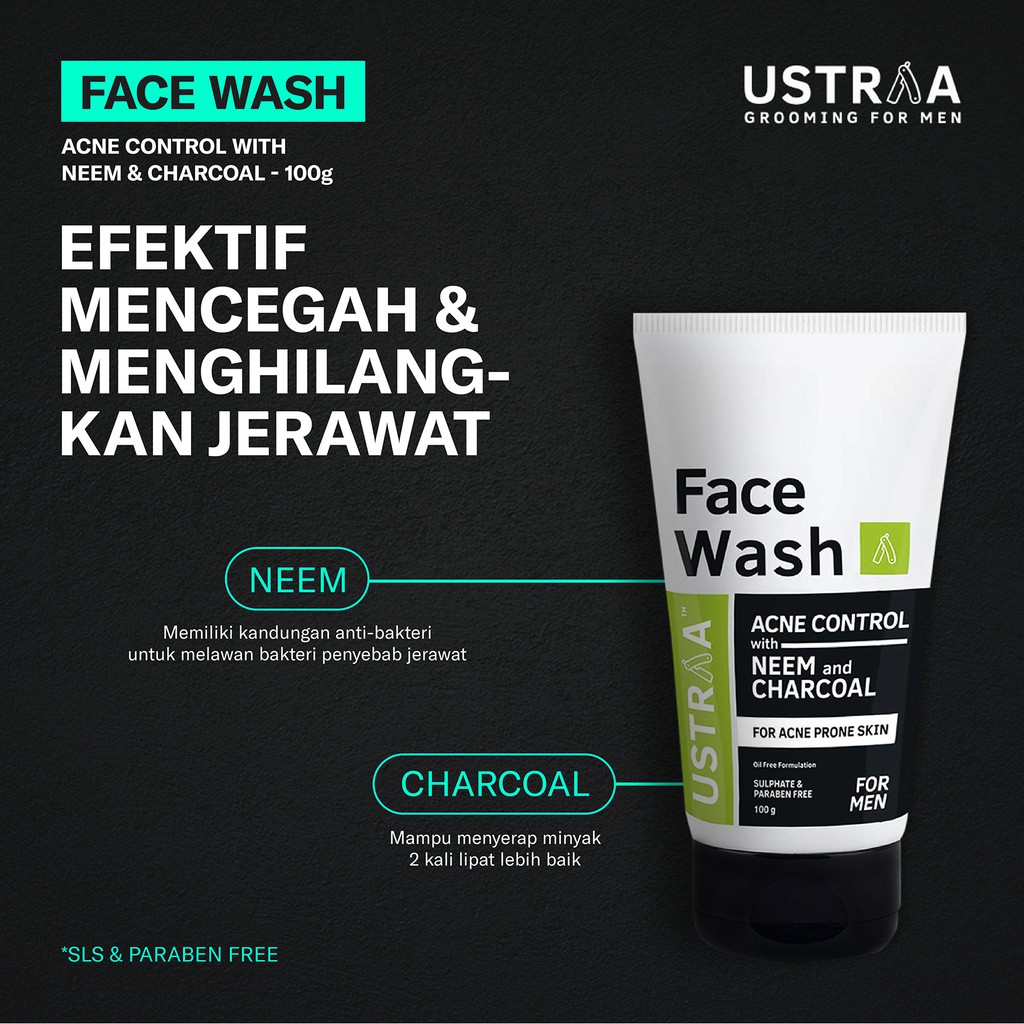 Ustraa Skincare Cowok Paket Bundling Lengkap Perawatan Wajah Pria