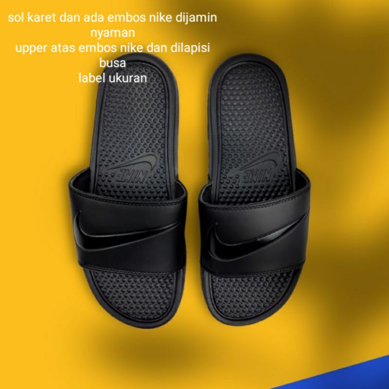 sandal nike benassi swoosh premium original pria wanita