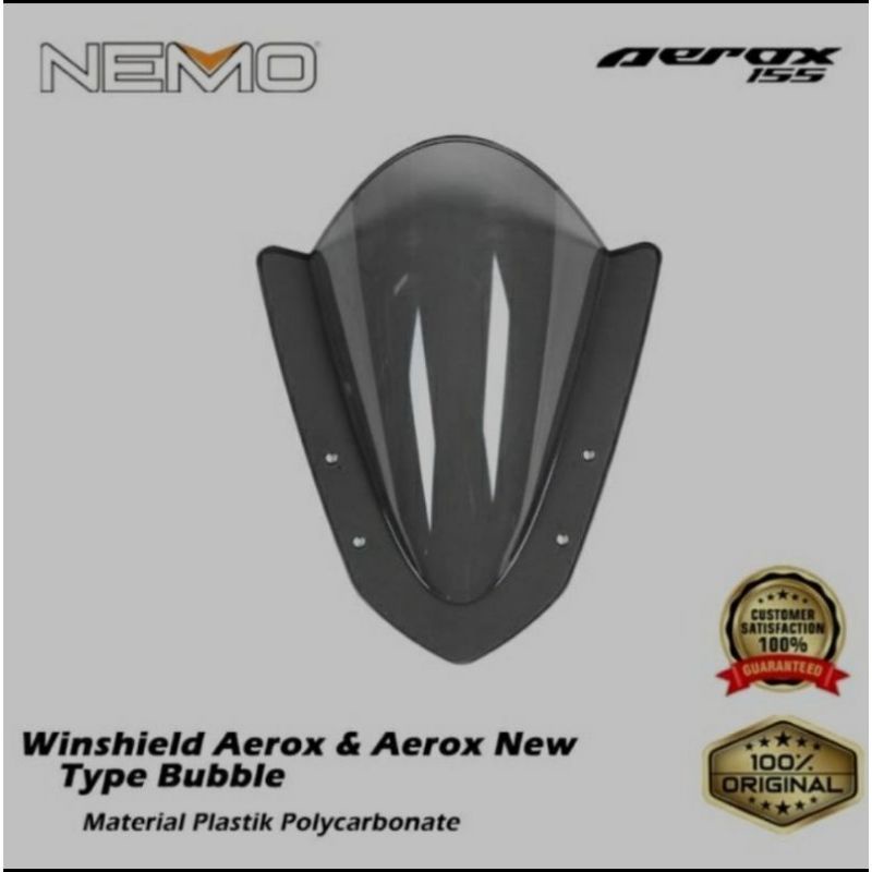 Windshield Visor Aerox New Connected 2021 Nemo GMA Winsil Aerox New tipe bubble