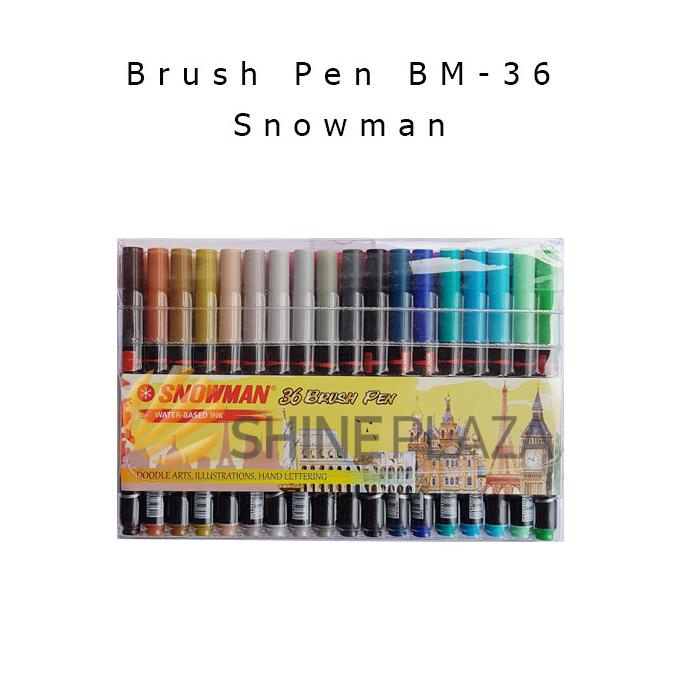 

[[COD]] Snowman Brush Pen Set 36 Warna BM-36 BERMUTU Kode 1420